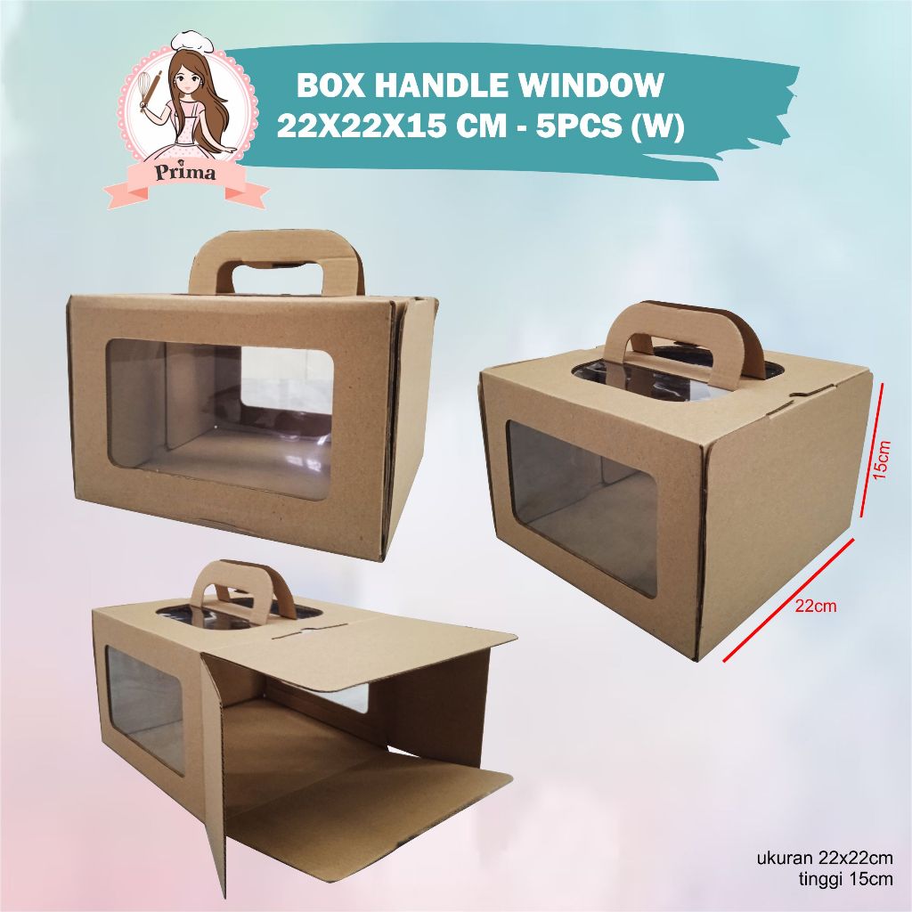 Jual BOX HANDLE WINDOW 22X22X15 CM - 5PCS (W) | Shopee Indonesia