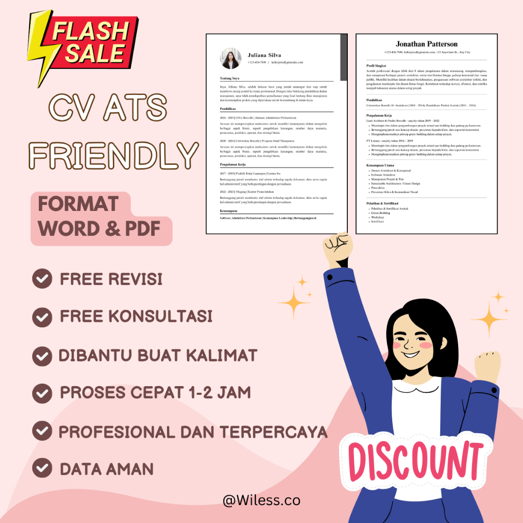 Jual CV ATS Pro | CV ATS Friendly | Desain CV ATS | Resume | Curriculum ...