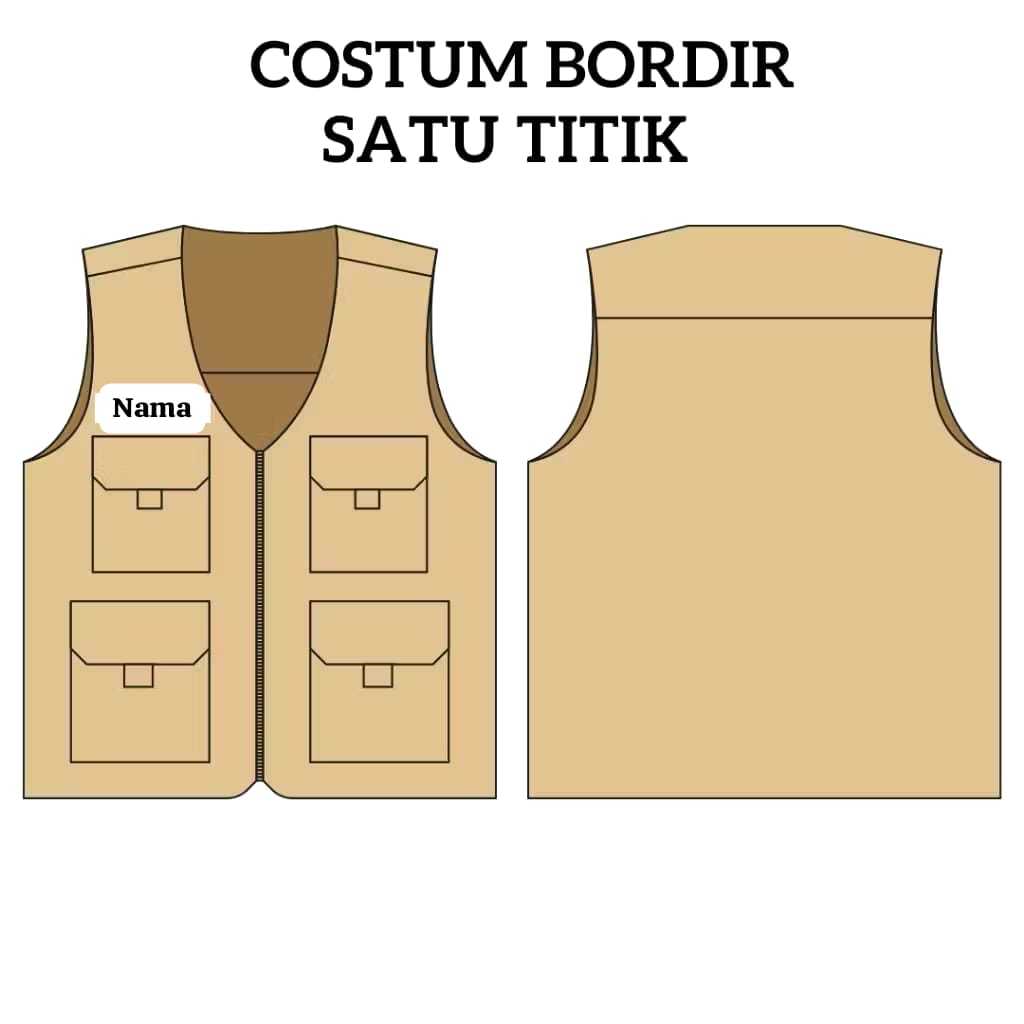 Jual Rompi Vest Custom Satuan Bordir/Sablon Design Suka suka | Shopee ...