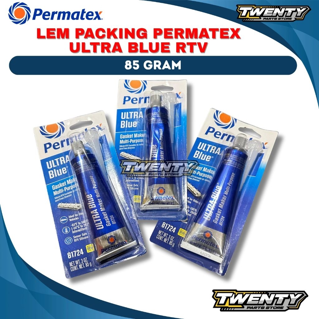 Jual LEM PACKING PERMATEX ULTRA BLUE RTV 85GR ORIGINAL | Shopee Indonesia