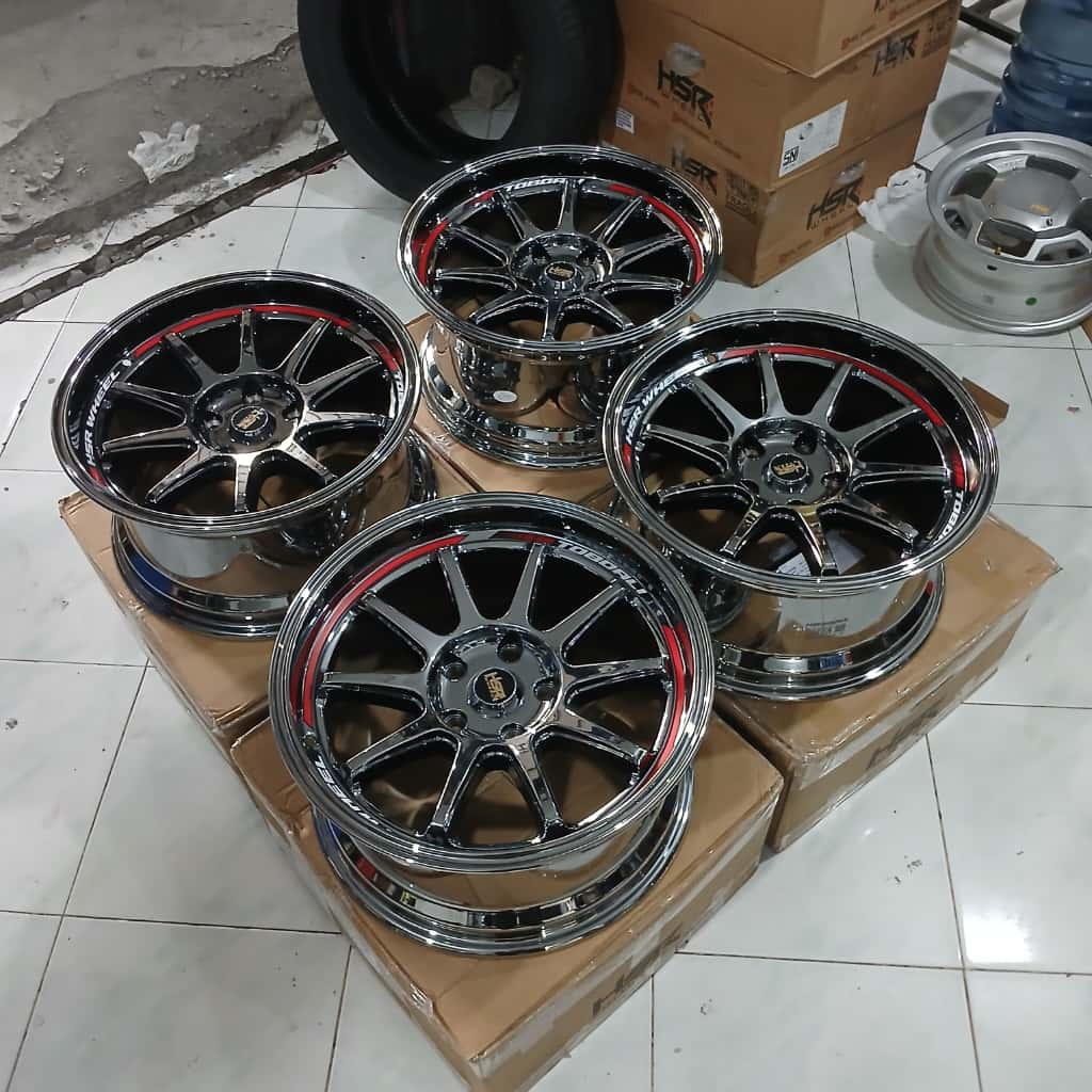 Jual Velg mobil r17 black chrome buat innova terios rush civic xpander ...