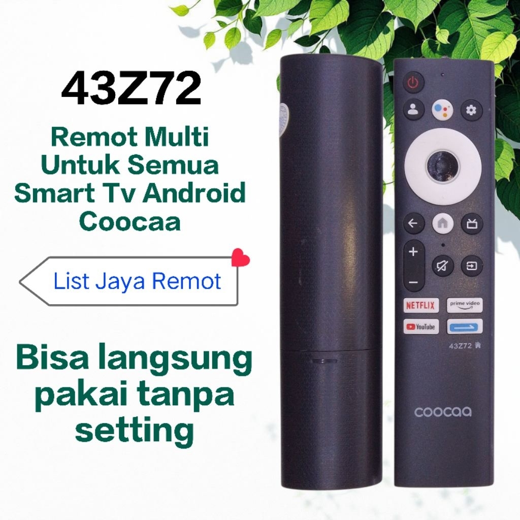 Jual Remot remote Multi untuk semua smart Tv Android Coocaa 43Z72 ...