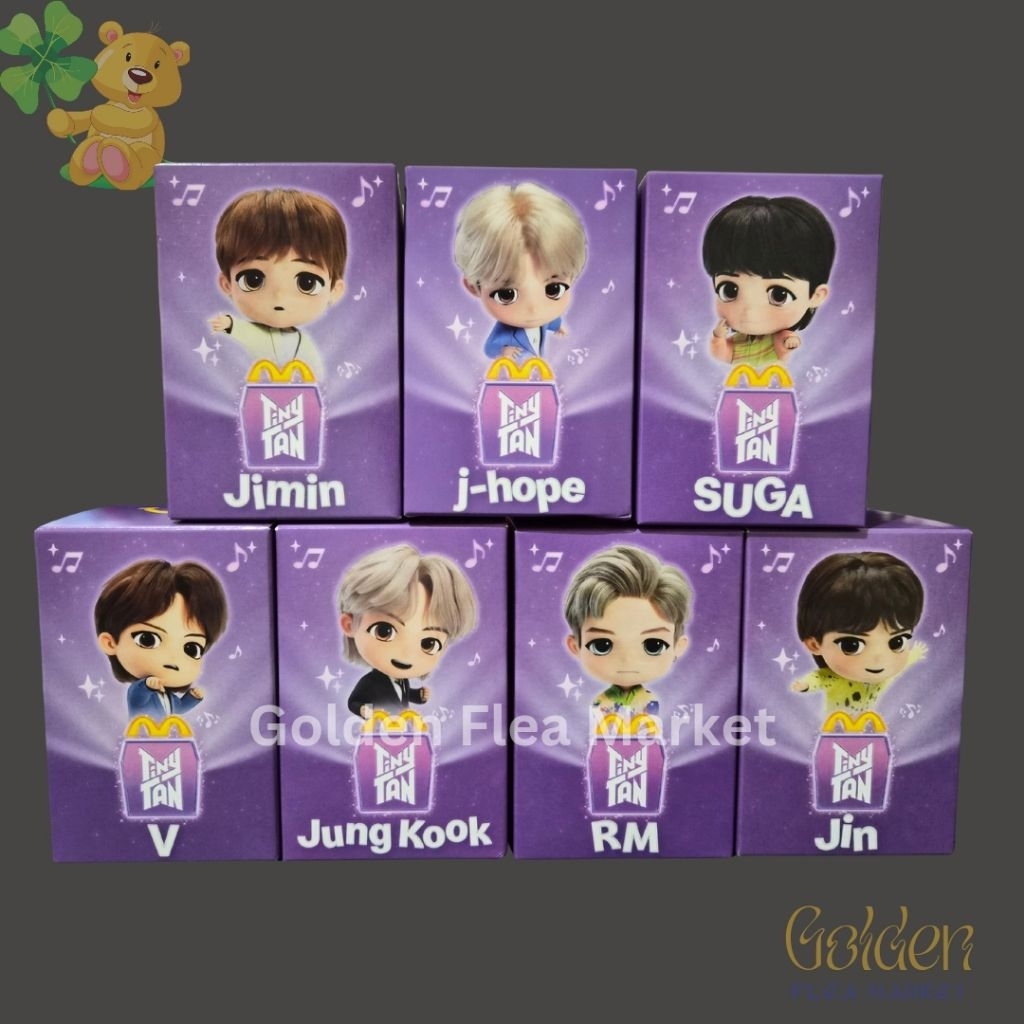 Jual BTS Official Tiny Tan Mini Figure Throwback Edition (RM, Jin ...