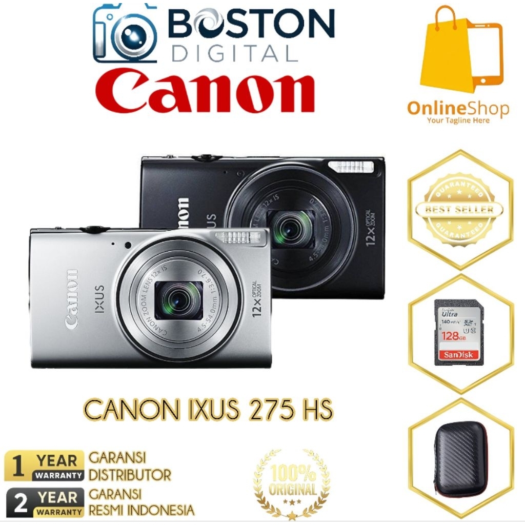 Jual CAMERA CANON IXUS 275 HS WIFI / DIGITAL POCKET IXUS 275 HS WIFI ...
