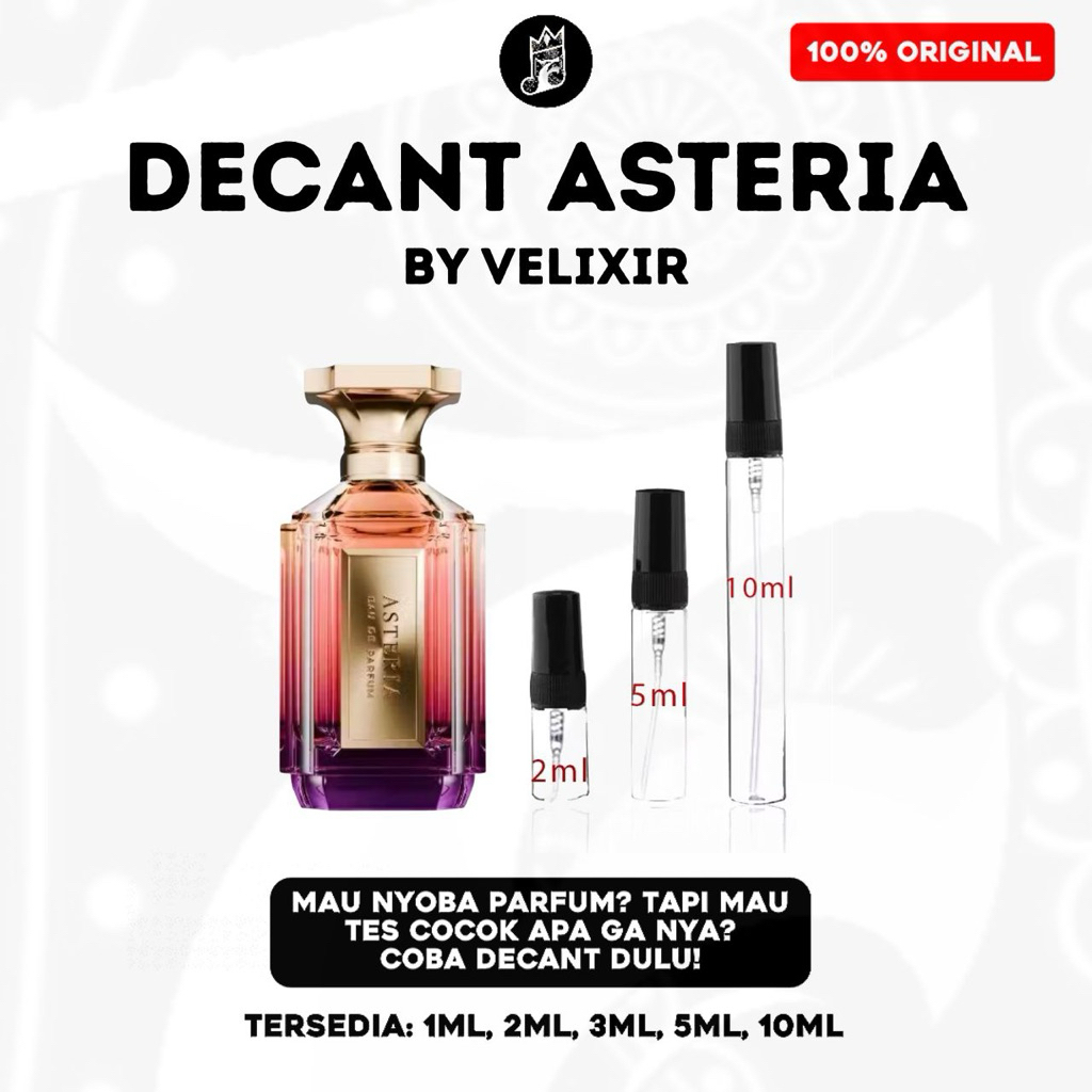 Jual Decant Parfum Velixir Asteria 1ml 2ml 3ml 5ml 10ml | Shopee Indonesia
