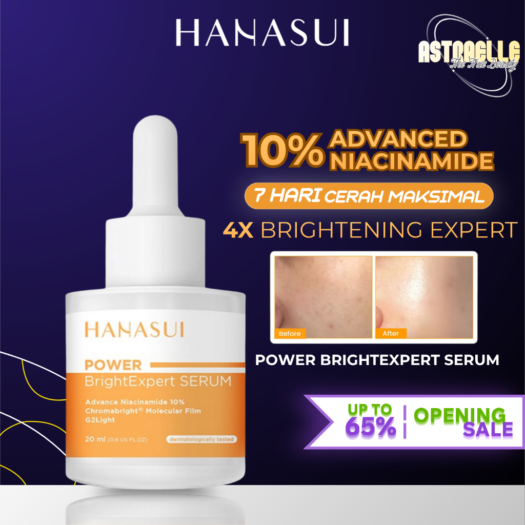 Astraelle | Hanasui Power Bright Expert Serum 20ml Niacinamide 10% Serum Mencerahkan Bekas Jerawat