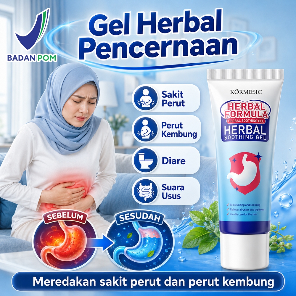 BPOM Herbal Gel Pencernaan Gel Herbal Pencernaan Obat Maag Alami Perut Kembung Antasida Alami Perlindungan Lambung Krim Pijat Tubuh Obat Asam Lambung, Sakit Perut, Kembung & Sembelit