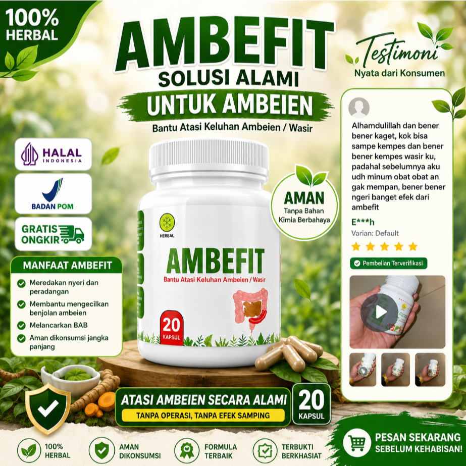 Ambefit Fitofarmaka Herbal China Ambeien Gejala Wasir Kapsul Sembelit Dewasa Bab Berdarah BPOM