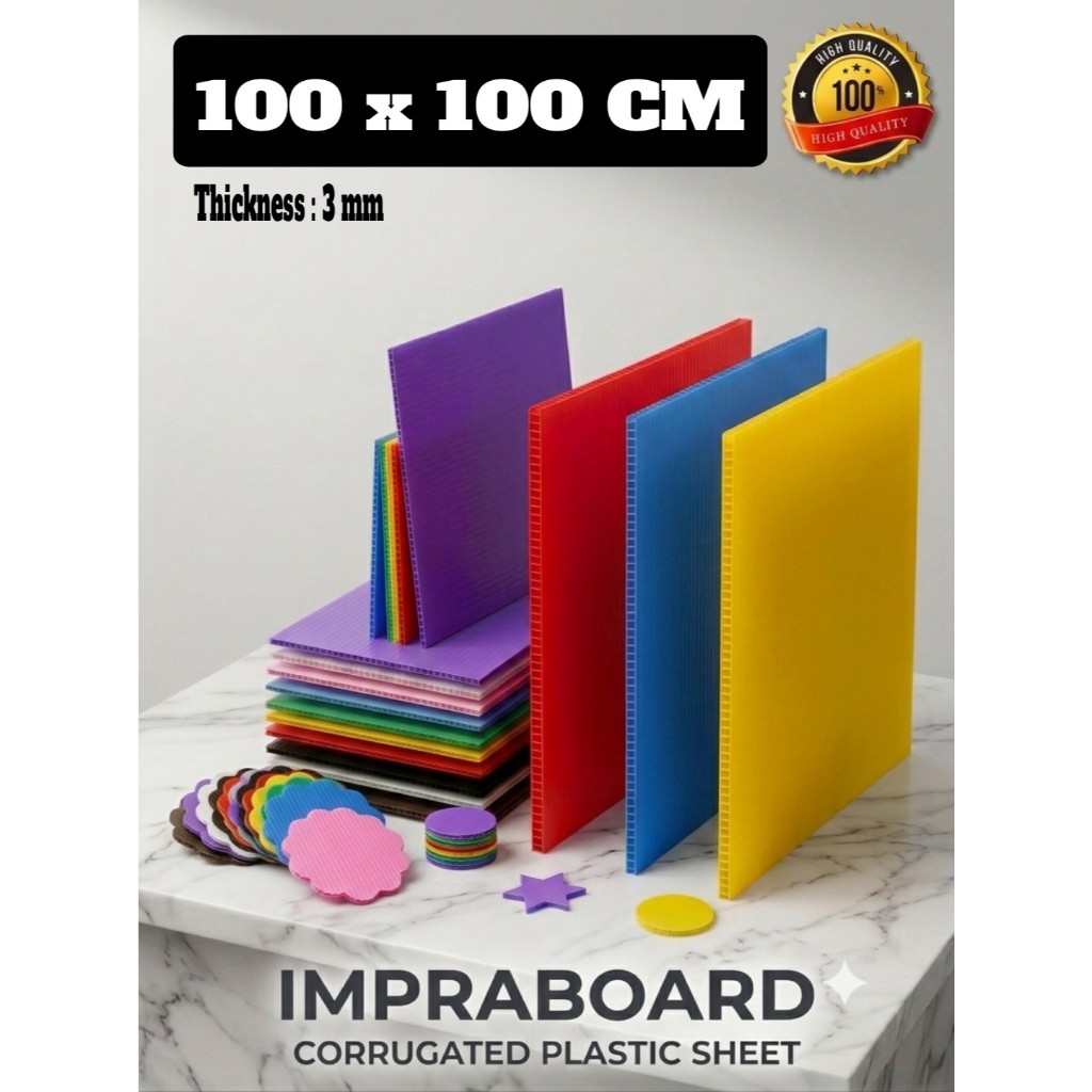 Jual Impraboard / Inpraboard 100x100 cm/3mm PP Board Art Corugated ...