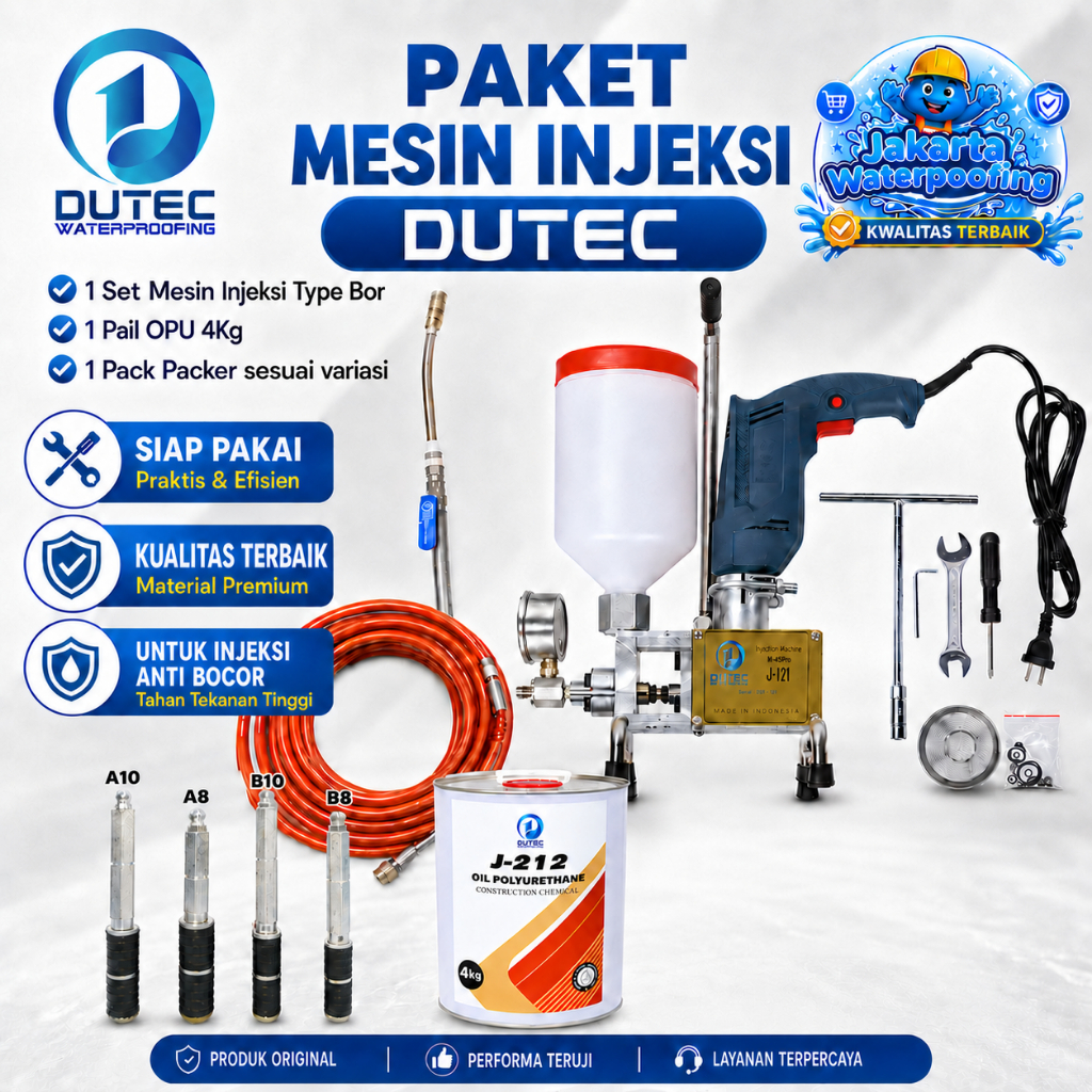Jual Paket Mesin Injeksi Beton Bocor DUTEC Type Bor + OPU J-212 4Kg ...