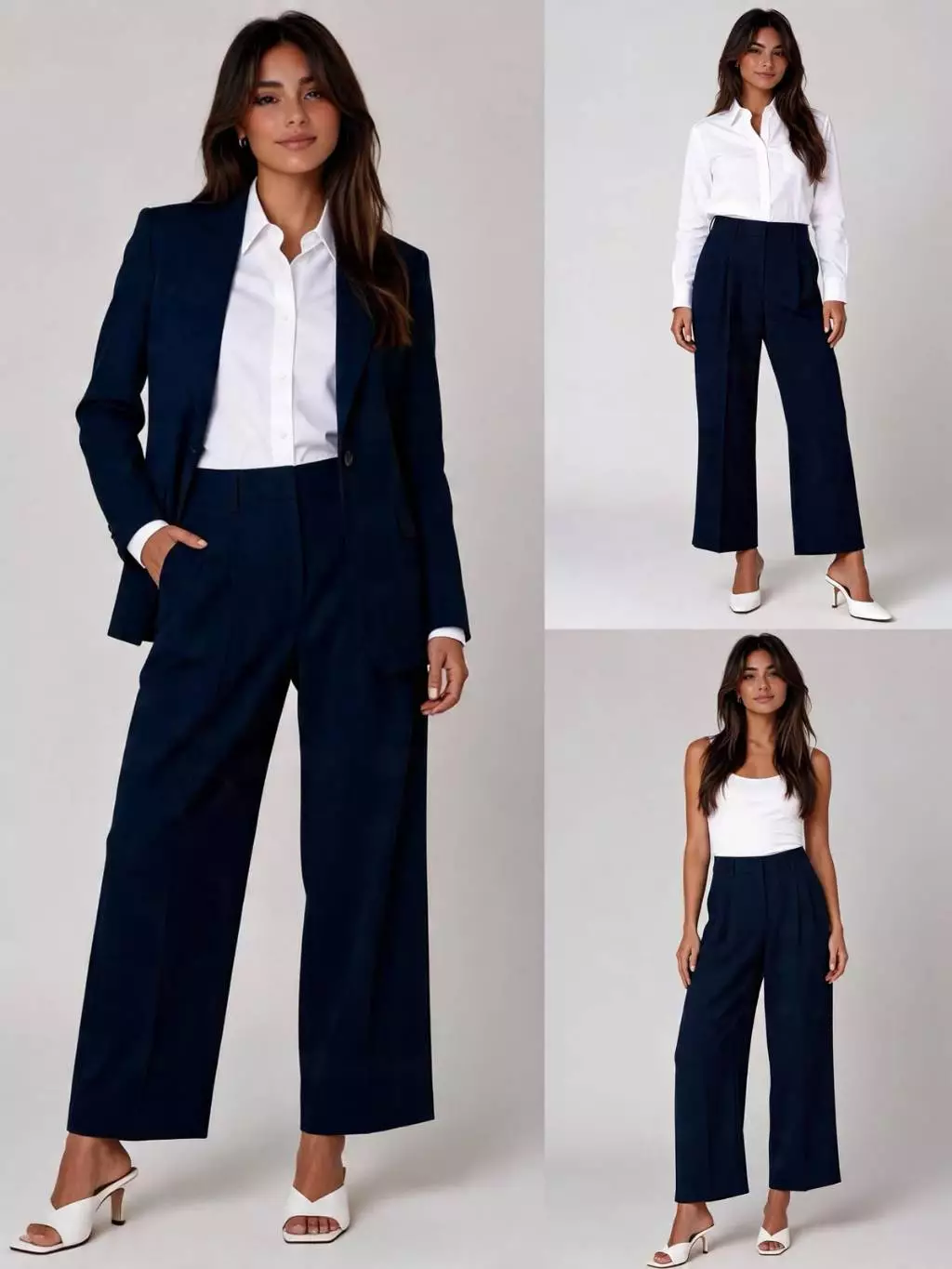 Celana Panjang Wanita Kantoran Semi Formal LC Women's High-Waist Pleated Trousers - 2768