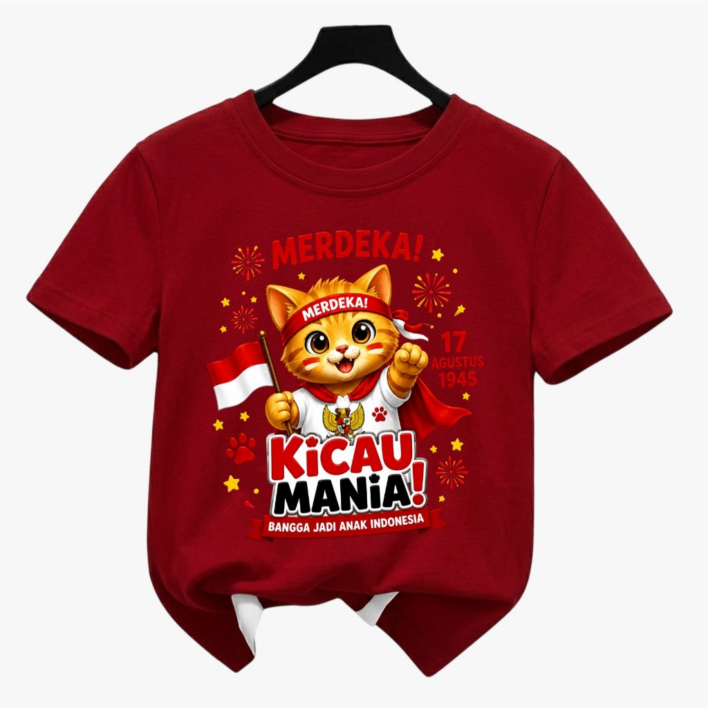 Baju Kaos Kicau Mania Kemerdekaan Indonesia 17 agustus anak cewek dan cowok // atasan Garuda Indonesia unisex anak2 1tahun-10tahun