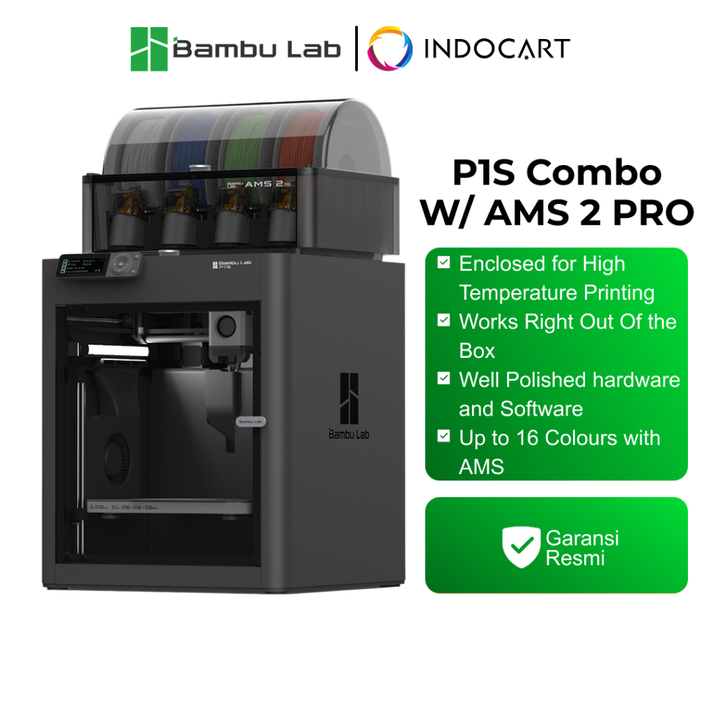 Jual BambuLab P1S Combo 3D Printer Upgrade Multi Color with AMS 2 Pro ...