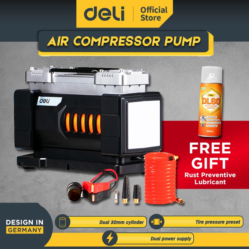 Jual Deli Pompa Angin Elektrik / Air Compressor Pump 180W DL-TK-A1S ...