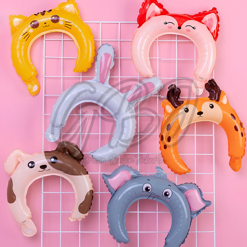 Balon Foil BANDO Binatang / Hiasan Kepala Ulang Tahun Animal / Jungle Cute