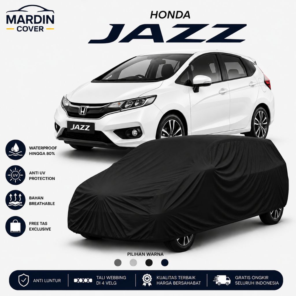 Cover Mobil Honda Jazz Premium Grade A Waterproof 80% Anti UV Anti Debu Free Tas Indoor Outdoor