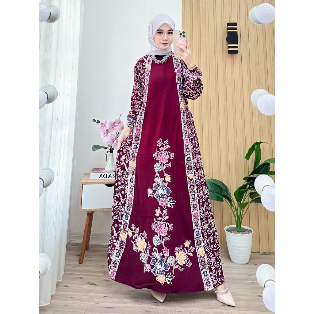 Rekomendasi Longdress Batik Busui, Daster Panjang Muslimah Modern yang Nyaman untuk Harian