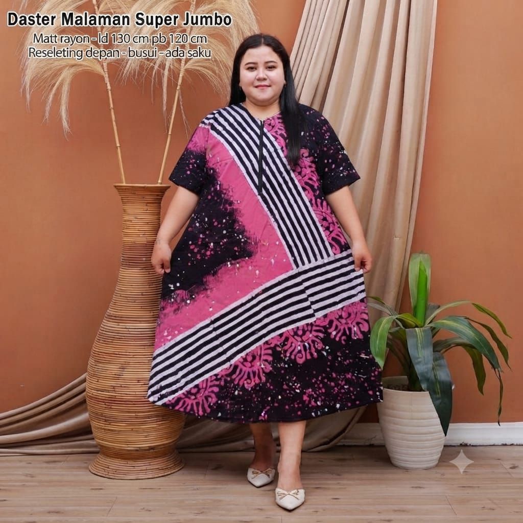 Daster Jumbo Twill Rayon Super Lengan 6