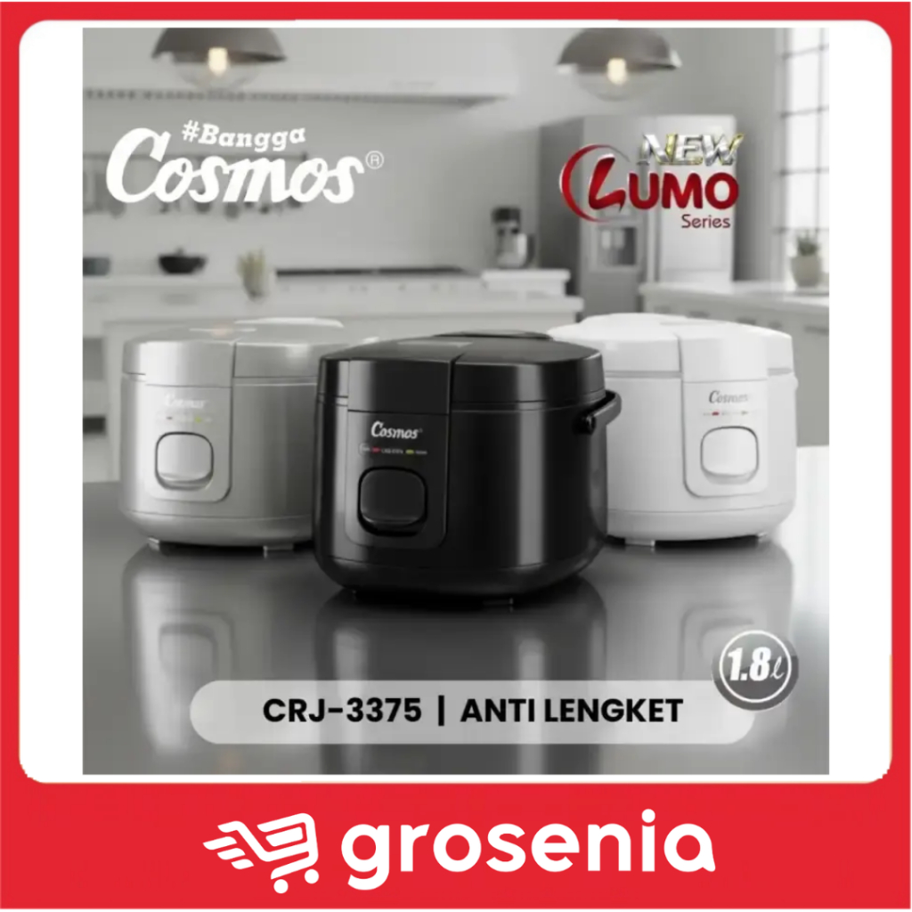 Cosmos Rice Cooker 1.8L Magic Com Anti Lengket 3in1 CRJ-3375