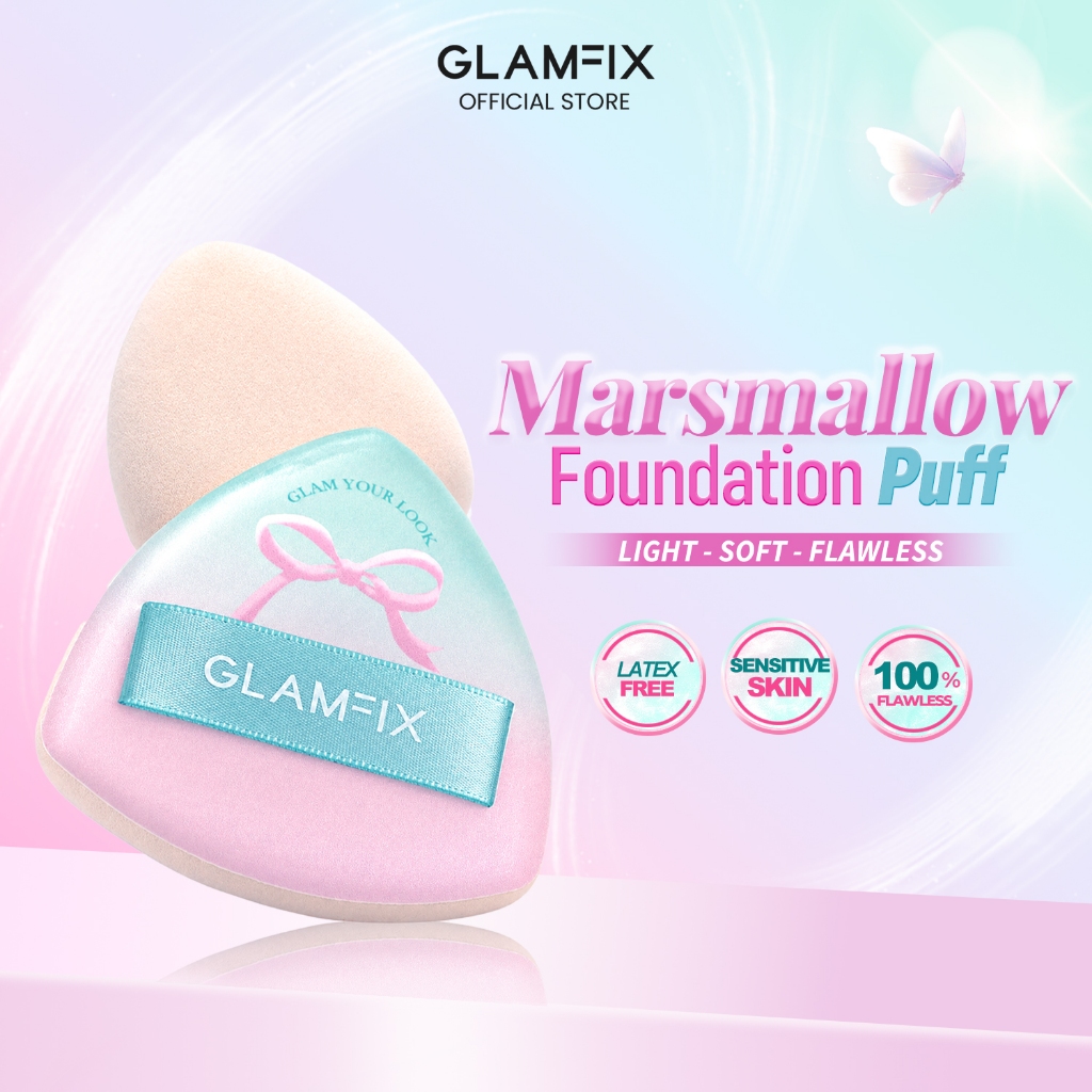 Jual GLAMFIX Glam My Look Marshmallow Foundation Puff Cushion Sponge ...
