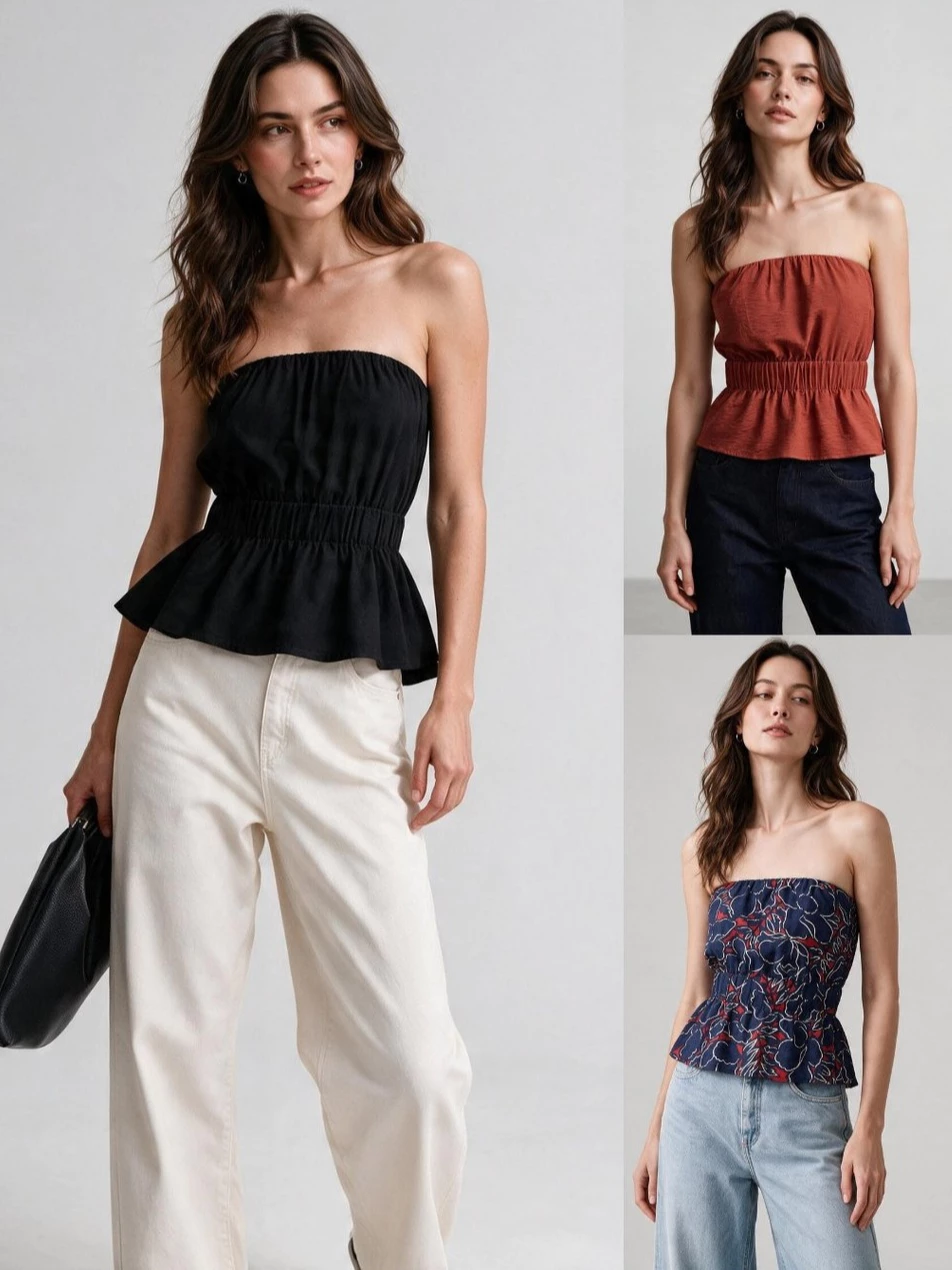 Blus Kemben Wanita BR Cinched Waist Top - 2869