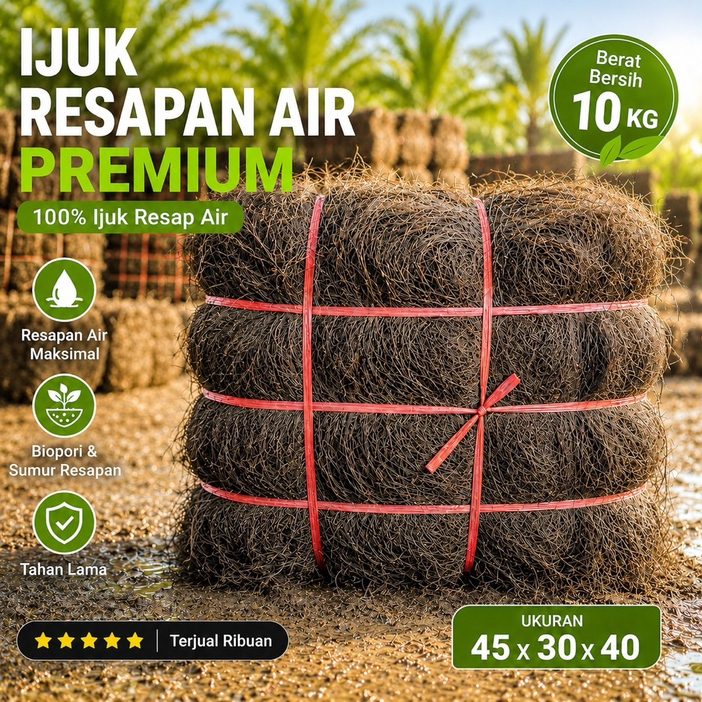 SM Ijuk Resapan air 10kg | Sumur Biopori Septic Tank Media Tanaman
