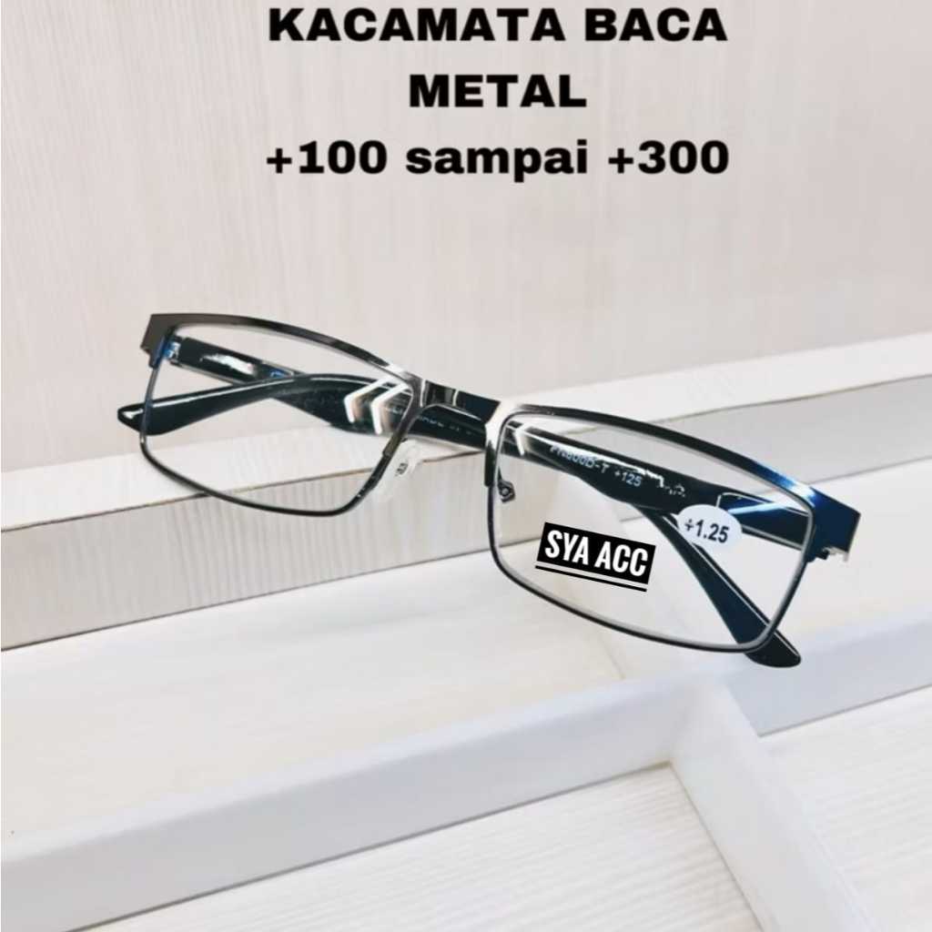 Jual SYA ACC Kacamata Baca Plus Frame Metal Kekinian Bonus Box Dan Lap ...