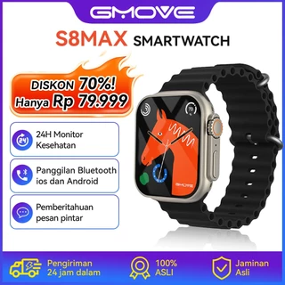 [HARGA SPESIAL!] ​​GMove S8MAX &M8Ultra Bluetooth Smartwatch Heart Rate Monitor Tahan Air Sport Jam Tangan Untuk Pria Wanita