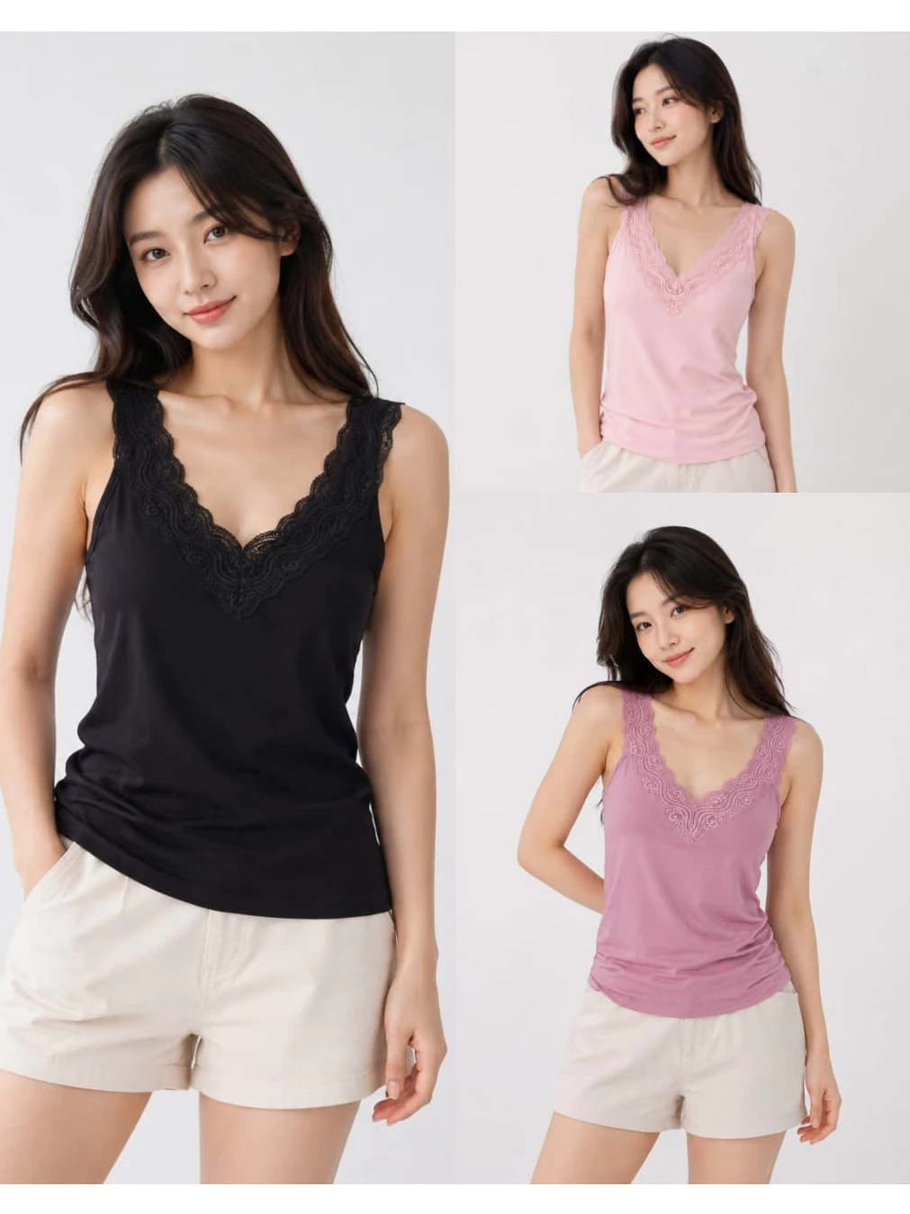 Tanktop Wanita Lace/Renda Cantik - 1539