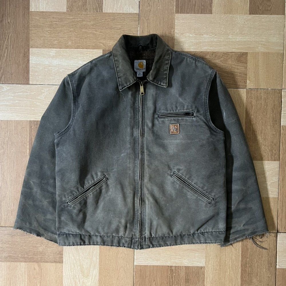 Jual VINTAGE RARE CARHARTT DETROIT WORK JACKET J97 GVL SIZE L | Shopee ...