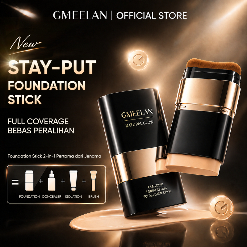 GMEELAN Black Truffle Zinc PCA Long-Lasting Foundation Stick 2-in-1 Flash Makeup 16G