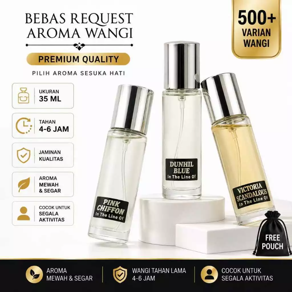Parfum Refill Unisex 30ml - Wangi Tahan Lama, Bebas Pilih Aroma, Cocok untuk Pria & Wanita