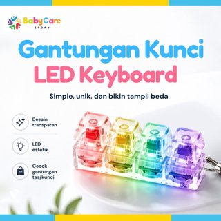 Jual Mainan Gantungan Kunci Keyboard Bercahaya Tombol Anti stress Lucu ...