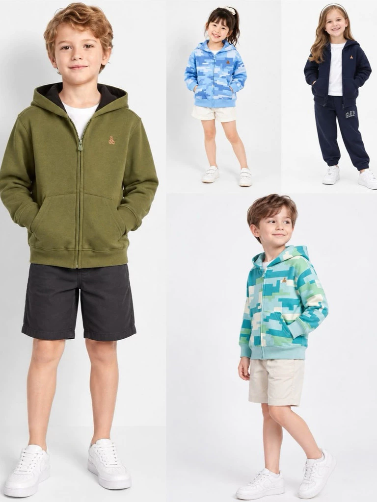 Jaket Hoodie Anak Cewe Cowo GP Kids Zip Hoodie - 2895
