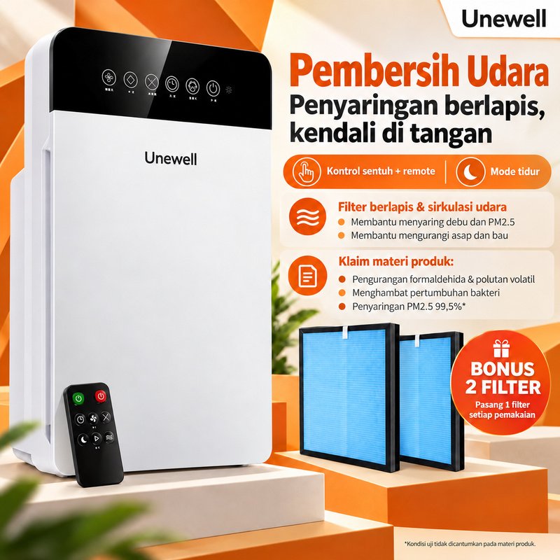 UNEWELL 2025 AP-02 Air Purifier PROMO - Pembersih Udara Dengan Hepa Filter