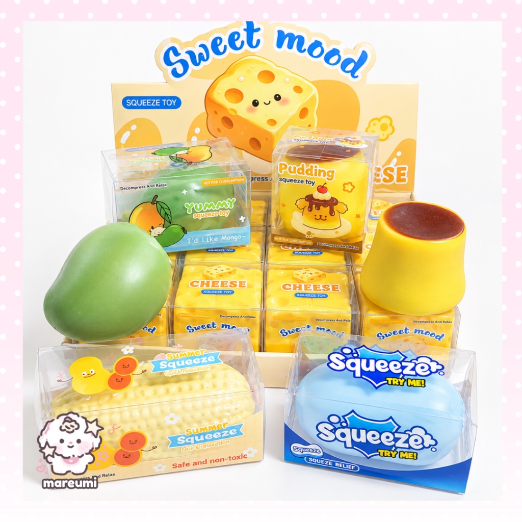 Jual [MAREUMI] Crunchy Squishy Box Pudding Mango Peanut Kacang Cheese ...