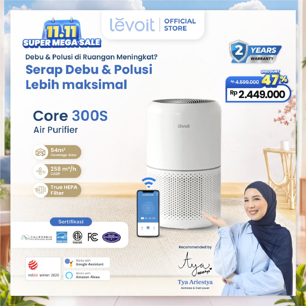 Levoit Core 300S VeSync True HEPA Air Purifier Smart Wifi Original