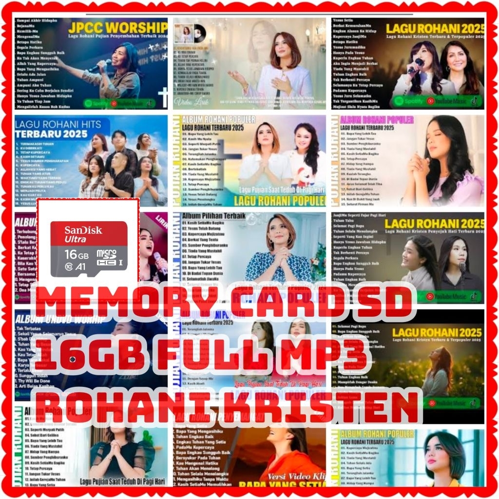 Jual MEMORY ISI LAGU ROHANI KRISTEN-MEMORI CARD SD 16GB ISI LAGU ROHANI ...