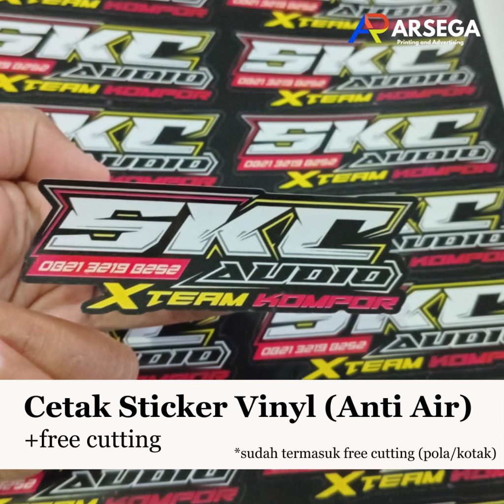 Jual Cetak Sticker Vinyl A3+ (Anti Air) Stiker Vinyl Hologram Sound ...