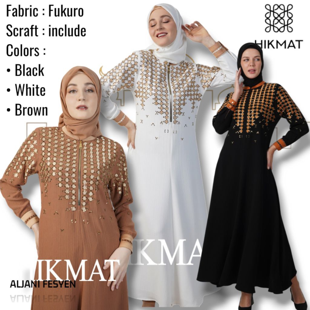 Jual Abaya Hikmat Fashion Original A1855 | Shopee Indonesia