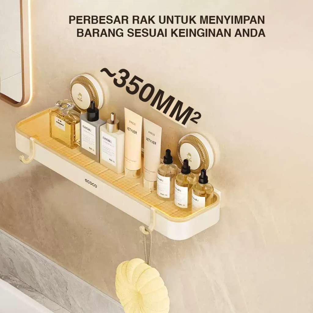 Jual ECOCO Suction Shelf - Rak Tempel Serbaguna, Rak Dinding Anti Bor ...