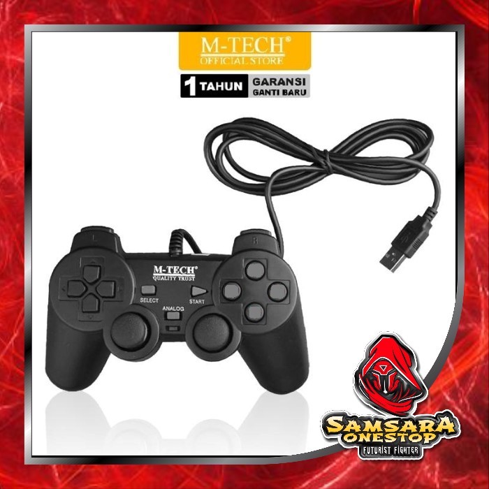 Jual MTECH Gamepad single Usb M-Tech / stick laptop/stick pc / joystick ...
