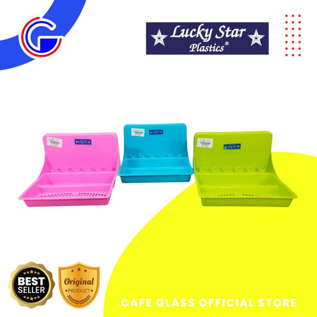 Tempat Sabun Sikat Gigi Lubang 6 Lucky Star / Tempat Sikat Gigi Gantung Anak Kos