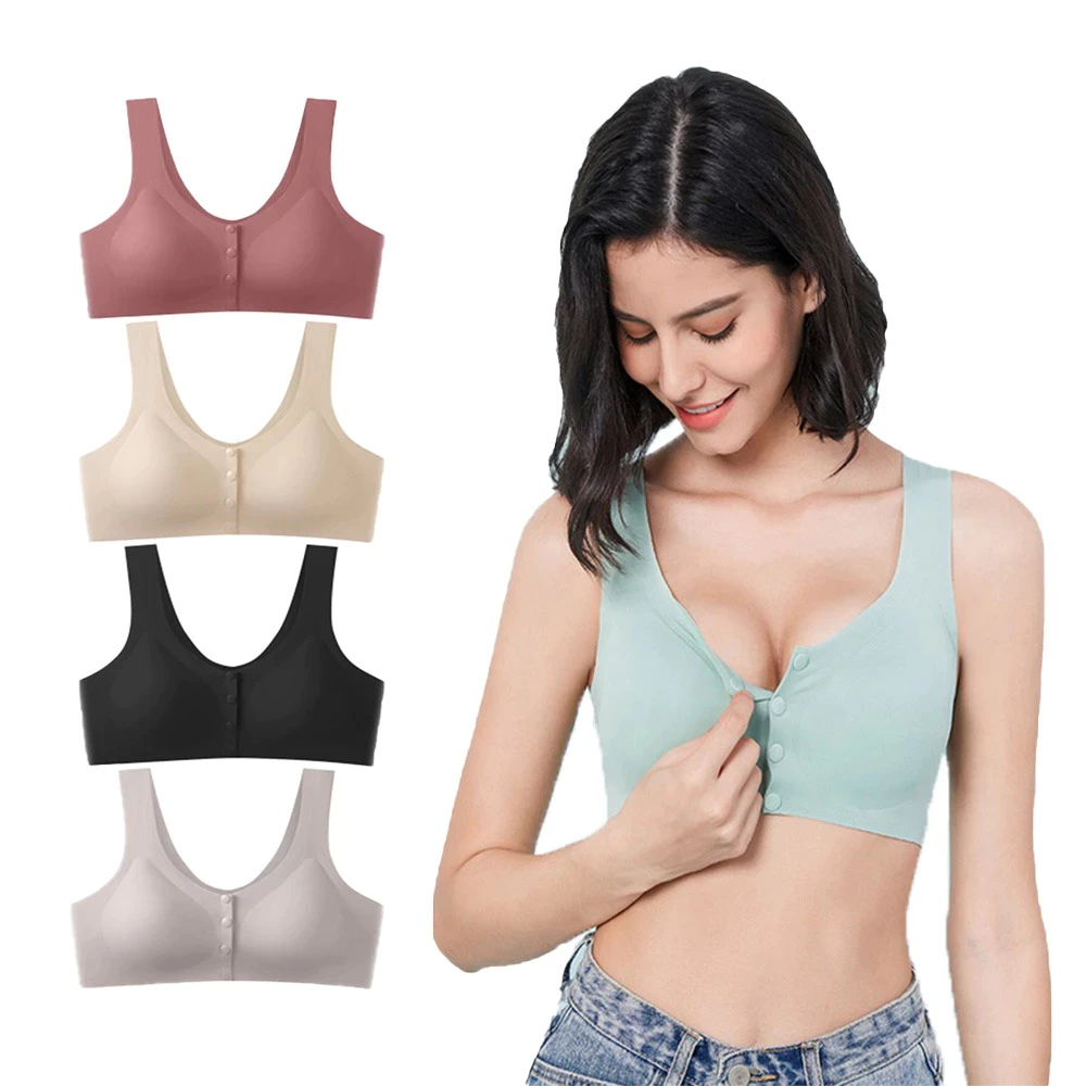 PROMO HEMAT 3PCS Bra Seamless Pakaian Dalam Wanita Kancing Depan