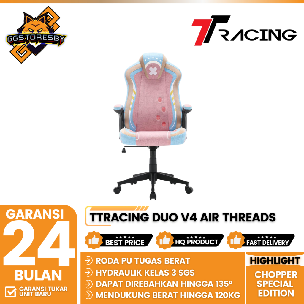 Jual TTRacing Duo V4 Air Threads Fabric Gaming Chair - Chopper Edition ...