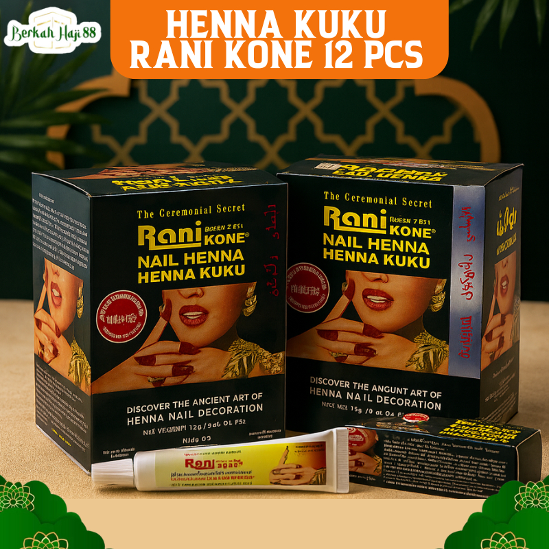 Jual Henna Rani Cone Nail Box Hijau Pacar Kuku Natural isi 12 Pcs Pasta ...