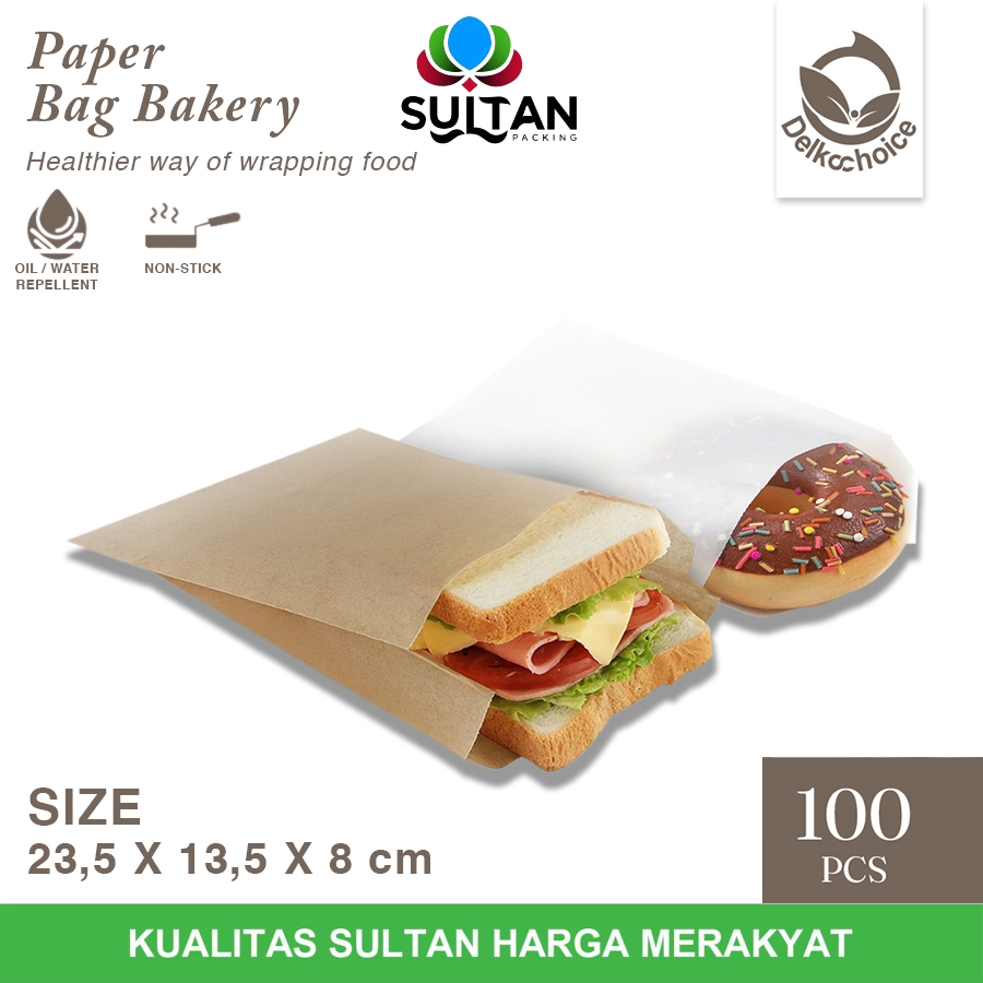 Jual (PACK) Kantong Kertas PAPER BAG Bakery Bread Kemasan Roti Donat ...