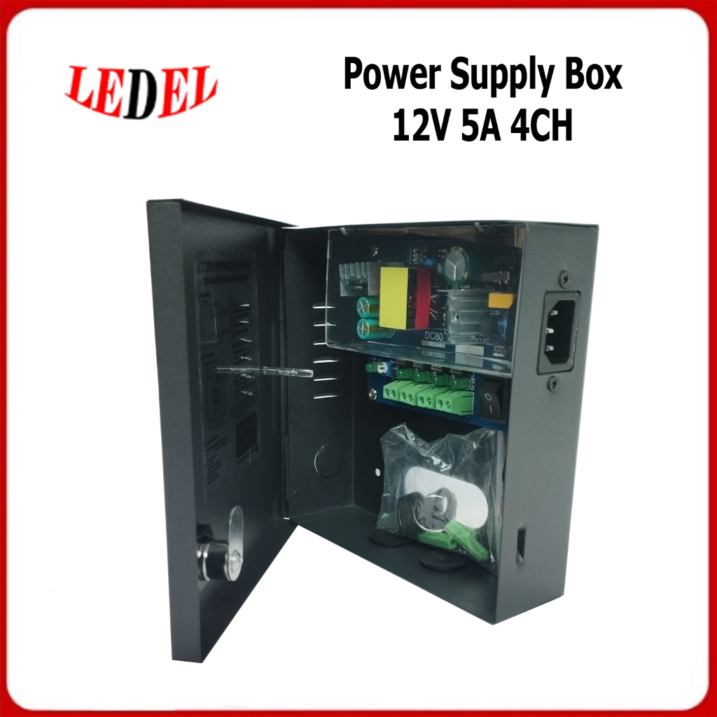 Jual Power Supply Box 12v 5A 4 port Ch switching PSU max 60W | Shopee ...
