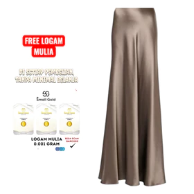 HoneyStore Rok Wanita Satin Premium Rok Satin Silk Premium Rok Satin Panjang