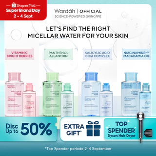 [SUPER BRAND DAY] WARDAH Micellar Water All Series - Perfect Bright, Calm and Soothe Nature Daily, Acnederm, Lightening Oil Infused - Pembersih Wajah Make Up Remover Waterproof Tanpa Bilas - Skincare